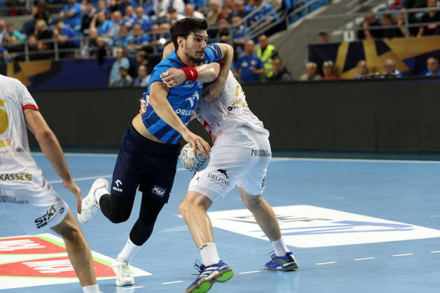 Plock 14.10.2026 Liga mistrzow pilka reczna mezczyzn faza grupowa sezon 2026 27 --- Group phase mens handball EHF Champions League Orlen Wisla Plock - HC Vardar 1961 Skopje Gergo Fazekas Wiktor Jankowski Fot. Marcin Solarz FotoPyK NEWSPIX.PL --- newspix.pl 