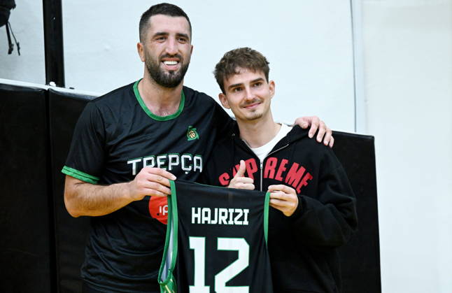 Croatia, Split, 14.10.2026. KK Split basketball hall. Basketball match FIBA ??Europe Cup, KK Split - BC Trepca. In the photo: Adrion Pajaziti and Drilon Hajrizija. Photo: Tom Dubravec CROPIX Split CROATIA Copyright: xxTomxDubravecx split_trepca_kup7-141026