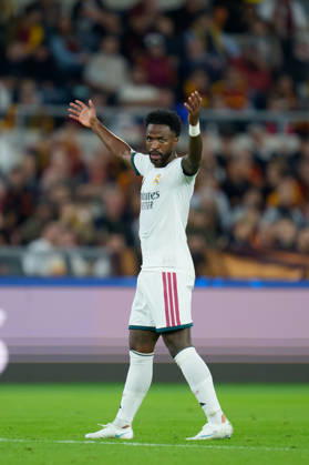 AS Roma v Real Madrid C.F. - UEFA Champions League 2026 27 League Phase MD2 Vinicius Junior of Real Madrid CF reacts during the AS Roma v Real Madrid C.F. - UEFA Champions League 2026 27 League Phase MD2 at Stadio Olimpico on October 14, 2026 in Rome, Italy Rome Stadio Olimpico Lazio Italy Copyright: xGiuseppexMaffiax 261014_UCL_Roma-RealMadrid_GM_08240