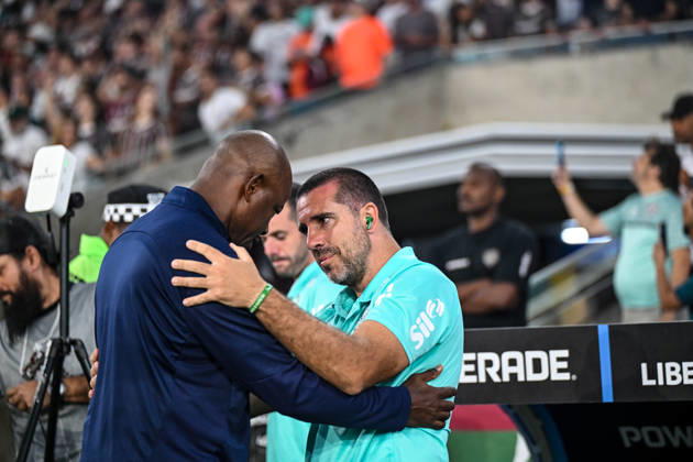 Fluminense x Palmeiras RIO DE JANEIRO, RJ - 14.10.2026: FLUMINENSE X PALMEIRAS - João Martins and Marcão during the match between Fluminense and Palmeiras, valid for the semifinal of the CONMEBOL Libertadores 2026, held at the Maracanã stadium, on the night of this Wednesday (14), in Rio de Janeiro, RJ. (Photo: Celso Pupo Fotoarena) x3031993x  CelsoxPupo