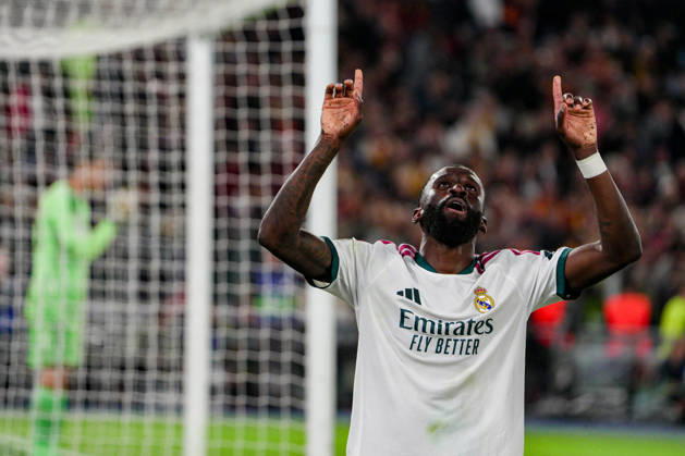SOCCER - UEFA Champions League - AS Roma vs. Real Madrid Photo by IPA ABACAPRESS.COM89697276 - Antonio Rüdiger of Real Madrid during the AS Roma vs. Real Madrid UEFA Champions League soccer match in Rome, Italy, on October 14, 2026 Rome Italy  Copyright: xIPAxSport ABACAx