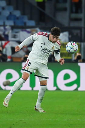 2026,Roma-Real Madrid Federico Valverde of Real Madrid during the Champions League match Championship phase Matchday 2 Roma-Real Madrid at the Stadio Olimpico. Rome (Italy), October 14, 2026Imago-Images Emmefoto Copyright: xImago-Images Emmefotox