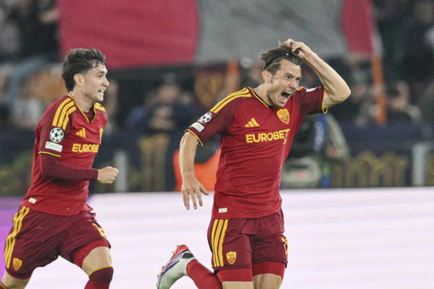 2026 Uefa Champions League 2026- 2027 Roma v Real Madrid Oct 14 14 Oct 2026; Olimpico stadium, Roma, Italy; Uefa Champions League 2026- 2027 ; Roma versus Real Madrid; Marten de Roon of Roma celebrates scoring a goal 1-0 Roma Lazio Italy Copyright: xRobertoxRamacciax