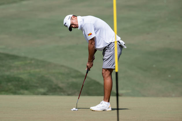 October 15, 2026, Coloane, Macao Sar, China: Marcus LIM from Malaysia finishing his round on the 9th green. Opening Round in the Macao Open Golf at Macau Golf & Country Club. Coloane China - ZUMAr144 20261015_zap_r144_170 Copyright: xJaynexRussellx