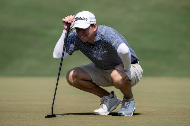 October 15, 2026, Coloane, Macao Sar, China: David BOOTE from Wales finishing his round on the 9th green.Opening Round in the Macao Open Golf at Macau Golf & Country Club. Coloane China - ZUMAr144 20261015_zap_r144_176 Copyright: xJaynexRussellx