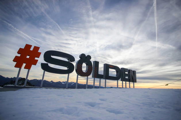 ALPINE SKIING - Ski Austria, training SOELDEN,AUSTRIA,15.OCT.26 - ALPINE SKIING - Ski Austria, giant slalom, training and qualification. Image shows a feature of a sign.  GEPAxpictures xMathiasxMandl
