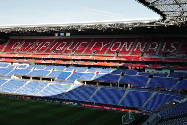 Football : Olympique Lyonnais v Crystal Palace - UEFA Europa League 15 10 2026 Illustration Groupama stadium Lyon during the second leg of the UEFA Europa League 2025 26 quarter-final between Olympique Lyonnais and Crystal Palace , England, at the Groupama Stadium in Décines-Charpieu, Lyon, on October 15, 2026 LYONFrance Copyright: xMouradxALLILIx