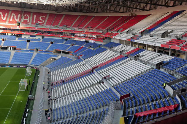 Football : Olympique Lyonnais v Crystal Palace - UEFA Europa League 15 10 2026 Illustration Groupama stadium Lyon during the second leg of the UEFA Europa League 2025 26 quarter-final between Olympique Lyonnais and Crystal Palace , England, at the Groupama Stadium in Décines-Charpieu, Lyon, on October 15, 2026 LYONFrance Copyright: xMouradxALLILIx