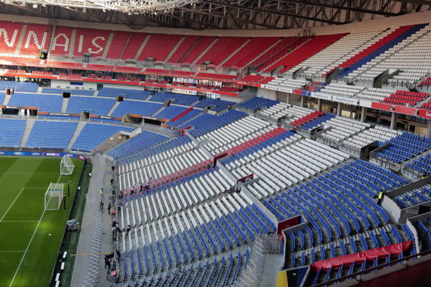 Football : Olympique Lyonnais v Crystal Palace - UEFA Europa League 15 10 2026 Illustration Groupama stadium Lyon during the second leg of the UEFA Europa League 2025 26 quarter-final between Olympique Lyonnais and Crystal Palace , England, at the Groupama Stadium in Décines-Charpieu, Lyon, on October 15, 2026 LYONFrance Copyright: xMouradxALLILIx