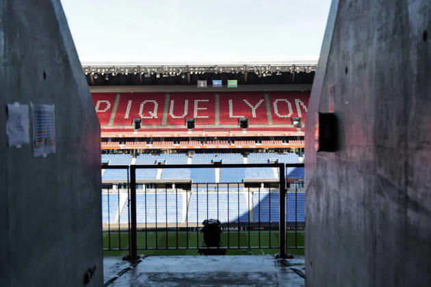 Football : Olympique Lyonnais v Crystal Palace - UEFA Europa League 15 10 2026 Illustration Groupama stadium Lyon during the second leg of the UEFA Europa League 2025 26 quarter-final between Olympique Lyonnais and Crystal Palace , England, at the Groupama Stadium in Décines-Charpieu, Lyon, on October 15, 2026 LYONFrance Copyright: xMouradxALLILIx