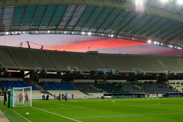 Panathinaikos F.C. v FK Borac Banja Luka UEFA Europa Conference League A general view of the Olympic Stadium in the twilight before the start of the match between Panathinaikos F.C. and FK Borac Banja Luka during the UEFA Europa Conference League match at Olympic Stadium, Athens 15 10 2026 UK Newspapers OUT Copyright: xYannisxHalasx FIL-24071-0017