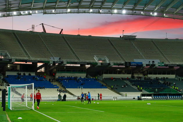 Panathinaikos F.C. v FK Borac Banja Luka UEFA Europa Conference League A general view of the Olympic Stadium in the twilight before the start of the match between Panathinaikos F.C. and FK Borac Banja Luka during the UEFA Europa Conference League match at Olympic Stadium, Athens 15 10 2026 UK Newspapers OUT Copyright: xYannisxHalasx FIL-24071-0018