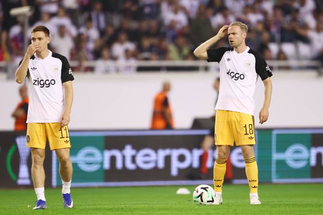 SPLIT, 15 10-2026, Poljud Stadium , season 2026 2027 , UEFA Conference League Football . Match between Hajduk Split and Ajax. Picture shows Ajax Davy Klaassen and Viktor Tsygankov Hajduk Split - Ajax  x208445671x Copyright: