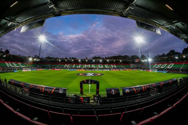 NIJMEGEN , 15-10-2026 , Stadium De Goffert , season 2026 2027 , UEFA Europa League football , match between NEC Nijmegen and Levski Sofia , picture shows stadium overview inside the stadium NEC - Levski Sofia  x208448153x Copyright: