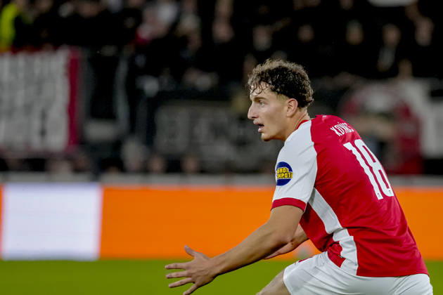 ALKMAAR - AZ Alkmaar forward Bendegúz Kovács during the UEFA Europa League match between AZ and Hapoel Beer-Sheva at AFAS stadion on 15 October 2026 in Alkmaar, Nederland. ED VAN DE POL EYE4IMAGES DeFodi Images -