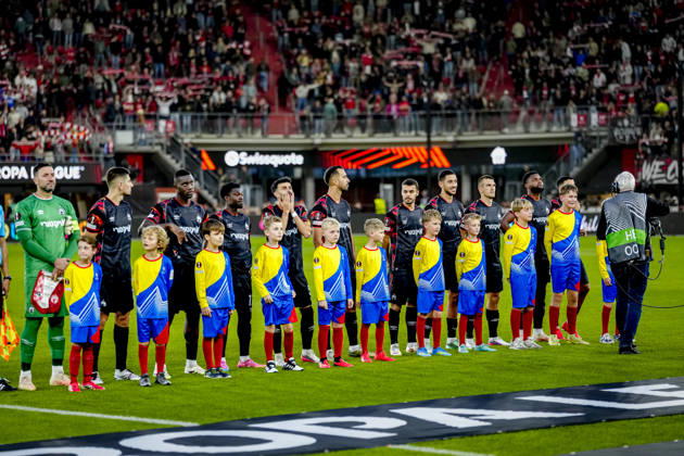 ALKMAAR - Beer Sheva line-up during the UEFA Europa League match between AZ and Hapoel Beer-Sheva at AFAS stadion on 15 October 2026 in Alkmaar, Nederland. ED VAN DE POL EYE4IMAGES DeFodi Images -