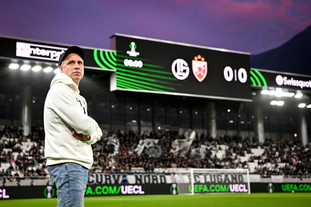LUGANO, SWITZERLAND - OCTOBER 15: head coach Mattia Croci-Torti of FC Lugano focus before the game during the UEFA Conference League 2026 27 League Phase MD1 match between FC Lugano and FK Crvena Zvezda at Lugano Arena on October 15, 2026 in Lugano, Switzerland. Lugano Lugano Arena Ticino Switzerland Copyright: xJustPictures.ch AndreaxBrancax jp-en-EuSpIm-AB_15102026_3748