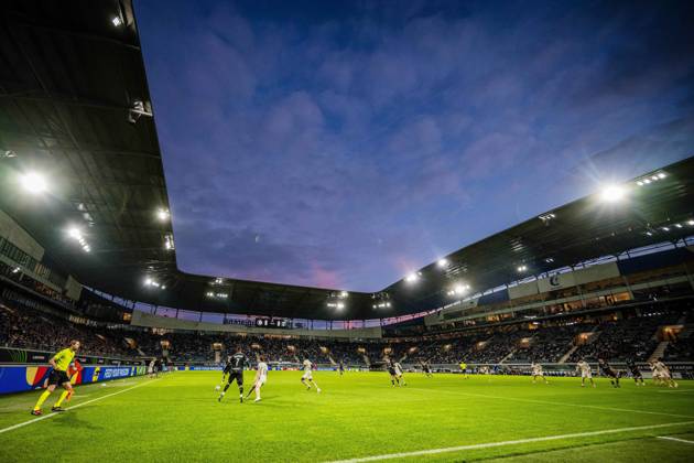 KAA Gent v AGF Aarhus - UEFA Conference League GENT, BELGIUM - OCTOBER 15 : illustration image showing the stadium and the clouds during the UEFA Conference League 2026 27 League Phase matchday 1 match between KAA Gent and AGF Aarhus on October 15, 2026 in Gent, Belgium, 15 10 2026 Gent Belgium  Copyright: xGvgx