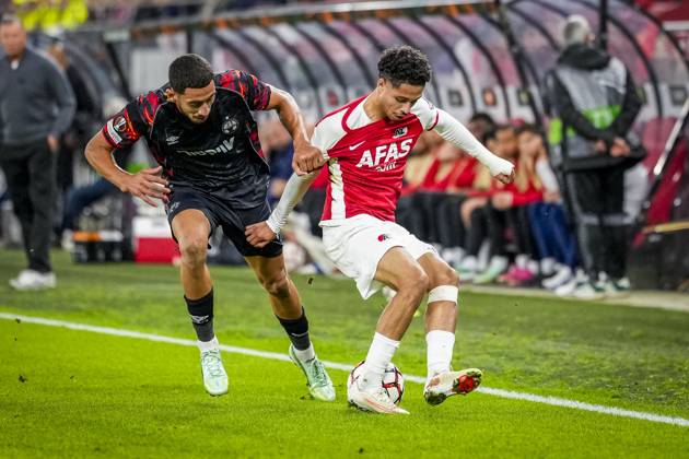 ALKMAAR , 15-10-2026, AFAS Stadion , season 2026 2027 , UEFA Europa League League phase , match between AZ and Hapoel Beer-Sheva , Picture shows AZ player Ro-Zangelo Daal AZ - Hapoel Beer-Sheva  x208448494x Copyright: