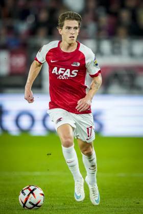 ALKMAAR , 15-10-2026, AFAS Stadion , season 2026 2027 , UEFA Europa League League phase , match between AZ and Hapoel Beer-Sheva , Picture shows AZ player Valdemar Andreasen AZ - Hapoel Beer-Sheva  x208448577x Copyright: