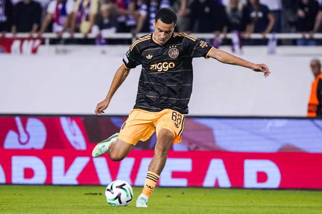 Fussball: Kroatien: UEFA Conference League 2026 2027 - 1. Runde, 15.10.2026 - HNK Hajduk Split vs. AFC Ajax Amsterdam - Stadion Poljud (Split, Kroatien); Abdellah Ouazane (AFC Ajax) Copyright: xLUKAxKOLANOVICx