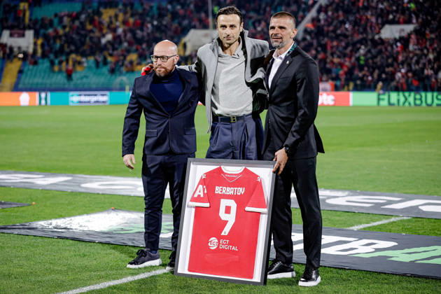Football - UEFA Conference League - Round 1 - PFC CSKA Sofia - AS Monaco - 15.10.2026 Dimitar Berbatov during UEFA Conference League - Round 1 match between PFC CSKA Sofia and AS Monaco at Vasil Levski Stadium in Sofia, Bulgaria, on October 15th, 2026 in Sofia, Bulgaria. Bulgaria Copyright: xYulianxTodorovx