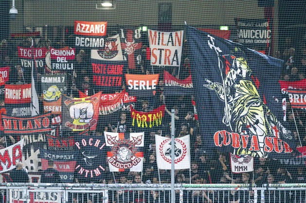 SOCCER - UEFA EL, RBS vs Milan SALZBURG,AUSTRIA,15.OCT.26 - SOCCER - UEFA Europa League, Red Bull Salzburg vs AC Milan. Image shows supporters of Milan.  GEPAxpictures xDavidxGeieregger