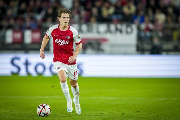 ALKMAAR , 15-10-2026, AFAS Stadion , season 2026 2027 , UEFA Europa League League phase , match between AZ and Hapoel Beer-Sheva , Picture shows AZ player Valdemar Andreasen AZ - Hapoel Beer-Sheva  x208448580x Copyright: