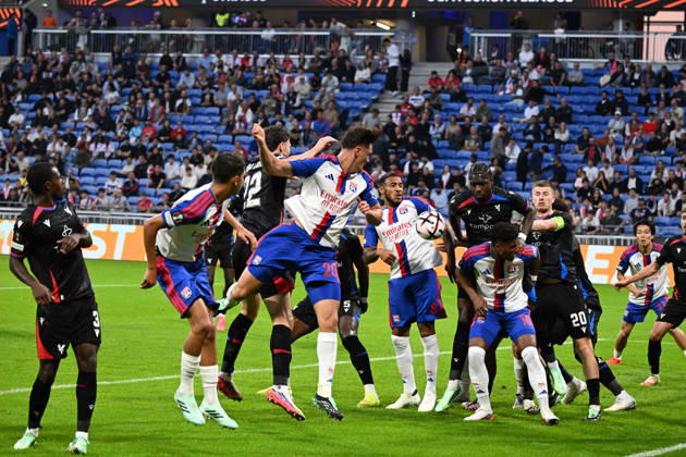 Football : Olympique Lyonnais v Crystal Palace - UEFA Europa League 15 10 2026 Corentin TOLISSO of Lyon scoring goal during the second leg of the UEFA Europa League 2025 26 quarter-final between Olympique Lyonnais and Crystal Palace , England, at the Groupama Stadium in Décines-Charpieu, Lyon, on October 15, 2026 LYONFrance  Copyright: xMouradxAllilix