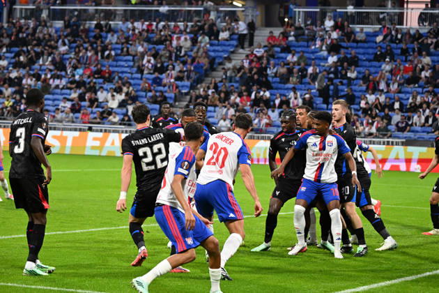 Football : Olympique Lyonnais v Crystal Palace - UEFA Europa League 15 10 2026 Corentin TOLISSO of Lyon scoring goal during the second leg of the UEFA Europa League 2025 26 quarter-final between Olympique Lyonnais and Crystal Palace , England, at the Groupama Stadium in Décines-Charpieu, Lyon, on October 15, 2026 LYONFrance  Copyright: xMouradxAllilix
