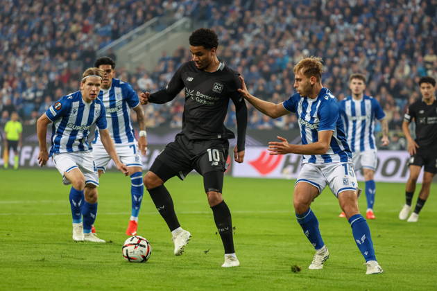 2026.10.15 Poznan Pilka nozna UEFA Liga Europy faza ligowa sezon 2026 2027 Lech Poznan - Bayer 04 Leverkusen N z Malik Tillman Michal Gurgul Foto Pawel Jaskolka PressFocus 2026.10.15 Poznan Football Europa League League Phase 2026 2027 Lech Poznan - Bayer 04 Leverkusen Credit: Pawel Jaskolka PressFocus NEWSPIX.PL --- newspix.pl 