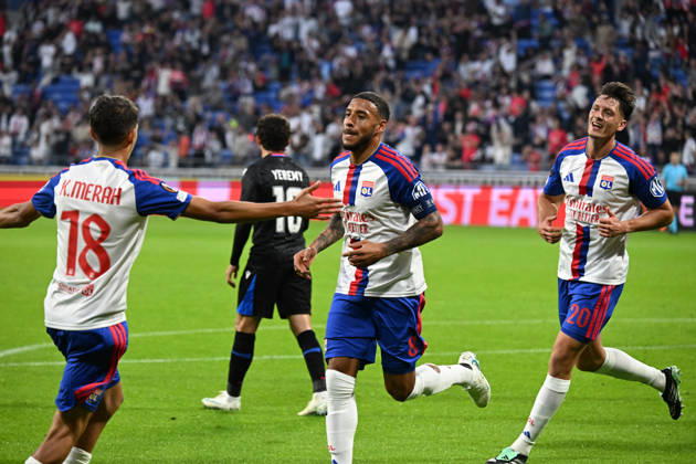 Football : Olympique Lyonnais v Crystal Palace - UEFA Europa League 15 10 2026 Corentin TOLISSO of Lyon scoring goal during the second leg of the UEFA Europa League 2025 26 quarter-final between Olympique Lyonnais and Crystal Palace , England, at the Groupama Stadium in Décines-Charpieu, Lyon, on October 15, 2026 LYONFrance  Copyright: xMouradxAllilix