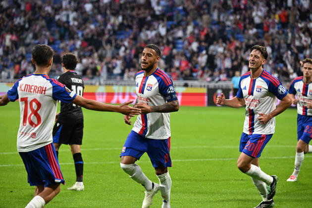 Football : Olympique Lyonnais v Crystal Palace - UEFA Europa League 15 10 2026 Corentin TOLISSO of Lyon scoring goal during the second leg of the UEFA Europa League 2025 26 quarter-final between Olympique Lyonnais and Crystal Palace , England, at the Groupama Stadium in Décines-Charpieu, Lyon, on October 15, 2026 LYONFrance  Copyright: xMouradxAllilix