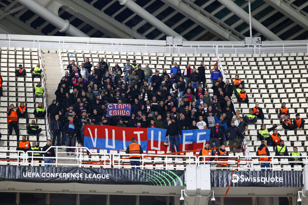Panathinaikos F.C. v FK Borac Banja Luka UEFA Europa Conference League FK Borac Banja Luka supporters during the UEFA Europa Conference League match at Olympic Stadium, Athens 15 10 2026 UK Newspapers OUT Copyright: xYannisxHalasx FIL-24071-0045