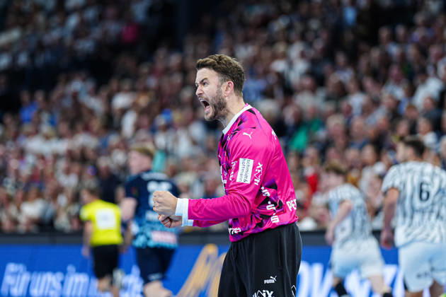 Jubel nach Parade Gonzalo Perez de Vargas (THW Kiel, 01) GER, THW Kiel vs. Rhein-Neckar Löwen, Handball, 1. Bundesliga, Spieltag 9, Saison 2026 2027, 15.10.2026 GER, THW Kiel vs. Rhein-Neckar Löwen, Handball, 1. Bundesliga, Spieltag 9, Saison 2026 2027, 15.10.2026 Kiel Copyright: xEibner-Pressefoto MarcelxvonxFehrnx EP_MFN
