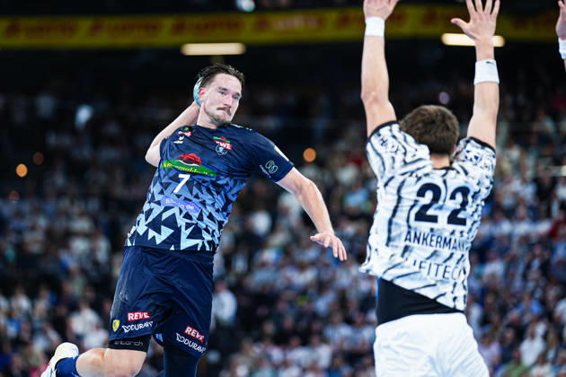 Wurf Tor Robert Timmermeister (Rhein-Neckar Löwen, 07) GER, THW Kiel vs. Rhein-Neckar Löwen, Handball, 1. Bundesliga, Spieltag 9, Saison 2026 2027, 15.10.2026 GER, THW Kiel vs. Rhein-Neckar Löwen, Handball, 1. Bundesliga, Spieltag 9, Saison 2026 2027, 15.10.2026 Kiel Copyright: xEibner-Pressefoto MarcelxvonxFehrnx EP_MFN