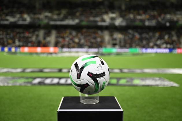 KuPS Kuopio v Trabzonspor - UEFA Conference League TAMPERE, FINLAND - OCTOBER 15: A view of official ball ahead of the UEFA Conference League Week 1 match between KuPS Kuopio and Trabzonspor at Tammelan Stadium in Tampere, Finland on October 15, 2026. Hasan Tascan Anadolu Tampere Finland. Editorial use only. Please get in touch for any other usage.  Copyright: x2026xAnadoluxHasanxTascanx