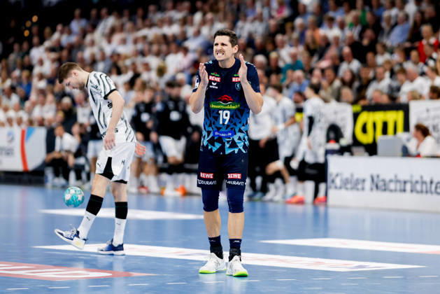 Kiel, 15. Oktober 2026 - Handball, 1. Bundesliga 2026 27, THW Kiel - Rhein-Neckar Löwen: Marius Steinhauser (Rhein-Neckar Löwen, 19)