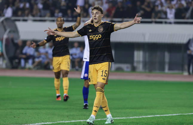 UEFA Conference League HNK Hajduk Split v AFC Ajax Youri Baas of Ajax reacts during the UEFA Conference League 2026 27 League Phase MD1 match between HNK Hajduk Split and AFC Ajax at Stadion Poljud on October 15, 2026 in Split, Croatia.  IvoxCagalj PIXSELL