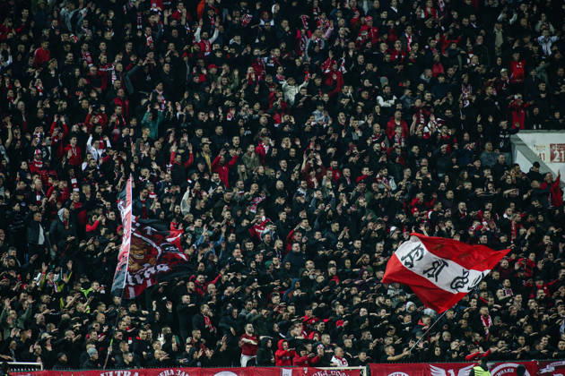 IPA89725304 - CSKA fans during the UEFA Conference League match between PFC CSKA and AS Monaco at Vasil Levski National Stadium in Sofia, Bulgaria, on October 15, 2026  Copyright: xIvanxSxIvanov IPAxSportx xx IPA89725304 IPA89725304