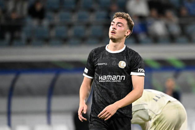261015 AA Gent vs Aarhus Mathias Delorge of KAA Gent is pictured during Matchday 2 in the 2026-2027 Uefa Conference League season - league phase between AA Gent and AGF Aarhus on October 15 , 2026 in Gent, Belgium. (Photo by Maarten Straetemans Isosport) Gent Belgium  Copyright: xMaartenxStraetemansx GENT-AARHUS_20261015_143