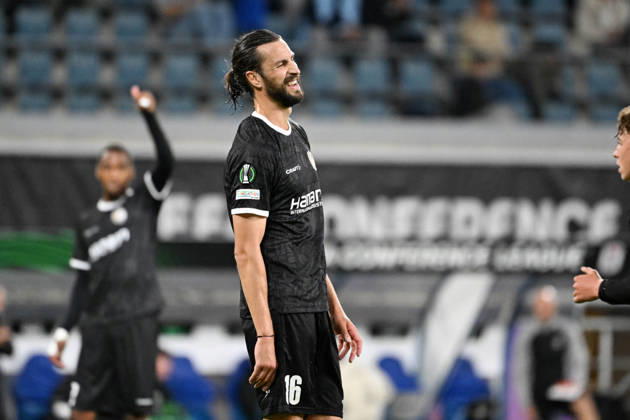 261015 AA Gent vs Aarhus Christian Burgess of KAA Gent looks dejected during Matchday 2 in the 2026-2027 Uefa Conference League season - league phase between AA Gent and AGF Aarhus on October 15 , 2026 in Gent, Belgium. (Photo by Maarten Straetemans Isosport) Gent Belgium  Copyright: xMaartenxStraetemansx GENT-AARHUS_20261015_146