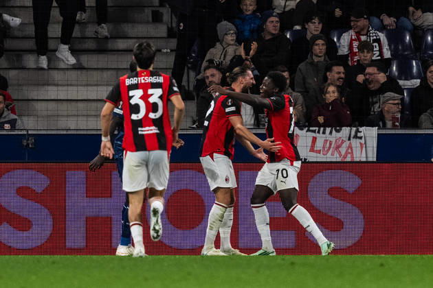 SOCCER - UEFA EL, RBS vs Milan SALZBURG,AUSTRIA,15.OCT.26 - SOCCER - UEFA Europa League, Red Bull Salzburg vs AC Milan. Image shows the rejoicing of Milan. GEPAxpictures xJulioxArellano