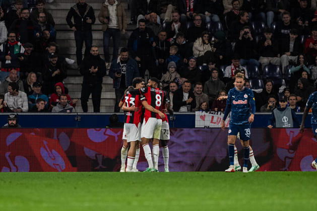 SOCCER - UEFA EL, RBS vs Milan SALZBURG,AUSTRIA,15.OCT.26 - SOCCER - UEFA Europa League, Red Bull Salzburg vs AC Milan. Image shows the rejoicing of Milan. GEPAxpictures xJulioxArellano