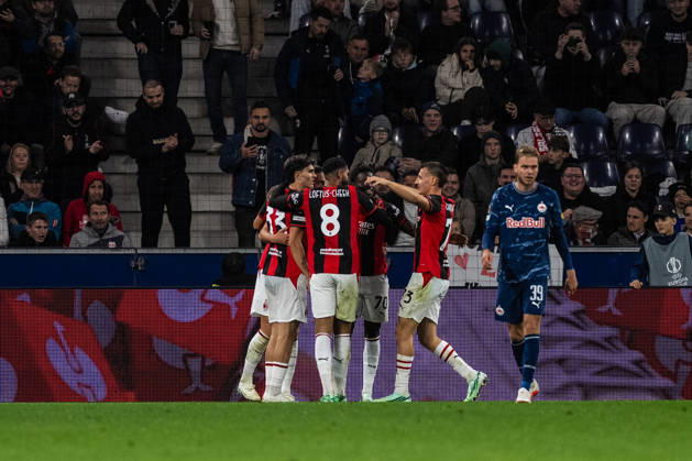 SOCCER - UEFA EL, RBS vs Milan SALZBURG,AUSTRIA,15.OCT.26 - SOCCER - UEFA Europa League, Red Bull Salzburg vs AC Milan. Image shows the rejoicing of Milan. GEPAxpictures xJulioxArellano