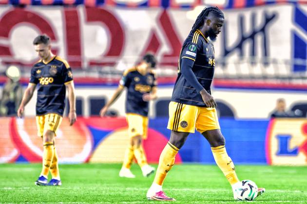 SPLIT, 15 10-2026, Poljud Stadium , season 2026 2027 , UEFA Conference League Football . Match between Hajduk Split and Ajax. Picture shows Toluwalase Arokodare dejected after the 2-1 Hajduk Split - Ajax  x208451233x Copyright: