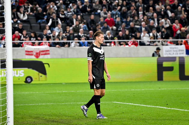 LUGANO, SWITZERLAND - OCTOBER 15: Kevin Behrens of FC Lugano disappointed after missing a good chance during the UEFA Conference League 2026 27 League Phase MD1 match between FC Lugano and FK Crvena Zvezda at Lugano Arena on October 15, 2026 in Lugano, Switzerland. Lugano Lugano Arena Ticino Switzerland Copyright: xJustPictures.ch AndreaxBrancax jp-en-EuSpIm-AB_15102026_6929