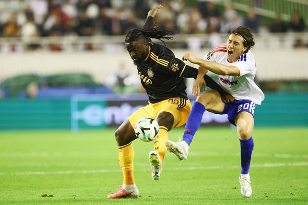 SPLIT, 15 10-2026, Poljud Stadium , season 2026 2027 , UEFA Conference League Football . Match between Hajduk Split and Ajax. Picture shows Toluwalase Arokodare and Alberto Del Moral Hajduk Split - Ajax  x208451810x Copyright: