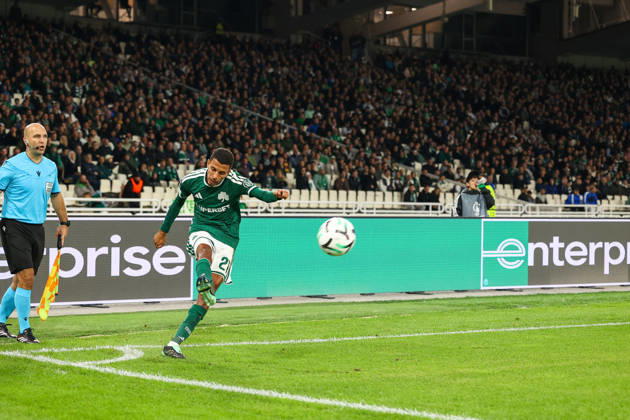 Panathinaikos F.C. v FK Borac Banja Luka UEFA Europa Conference League Azzedine Ounahi of Panathinaikos F.C. takes a corner kick during the UEFA Europa Conference League match at Olympic Stadium, Athens 15 10 2026 UK Newspapers OUT Copyright: xYannisxHalasx FIL-24071-0064