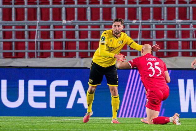 261015 Axel Norén of Mjällby during the UEFA Conference League football match between Mjällby and Inter Club d Escaldes on October 15, 2026 in Helsingborg. Photo: Christoffer Borg Mattisson BILDBYRÅN COP 261 CB0562 fotboll football soccer fotball uefa conference league conference league mjällby in bbeng fotboll football soccer fotball uefa conference league conference league mjällby in bbeng Copyright: CHRISTOFFERxBORGxMATTISSON BB261015CB112